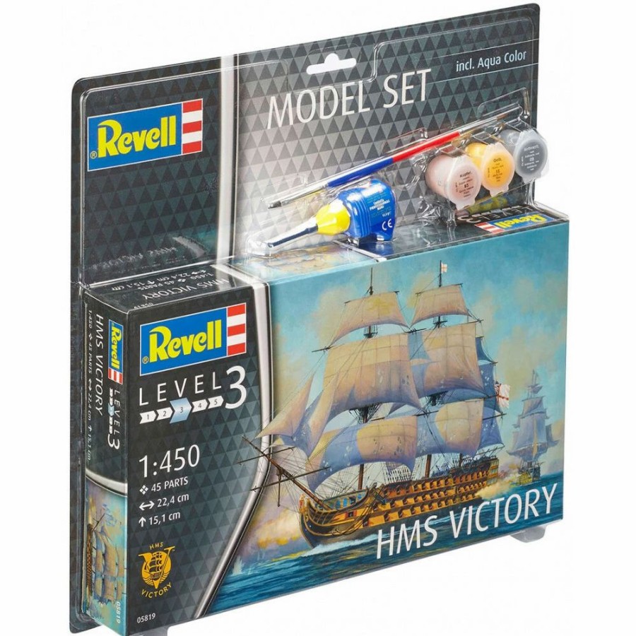 Plastic Ship Models * | Revell 1/450 Model Set Hms Victory Model Set 65819 Plastic Model Kit