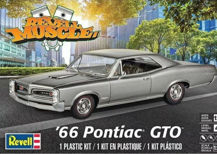 Plastic Civilian Vehicles * | Revell 1/25 '66 Pontiac Gto 14479 Plastic Model Kit