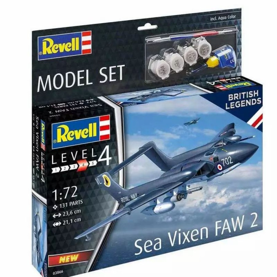 Plastic Aircraft Models * | Revell 1/72 British Legends: De Havilland Sea Vixen Faw 2 Model Set 63866 Plastic Model Kit