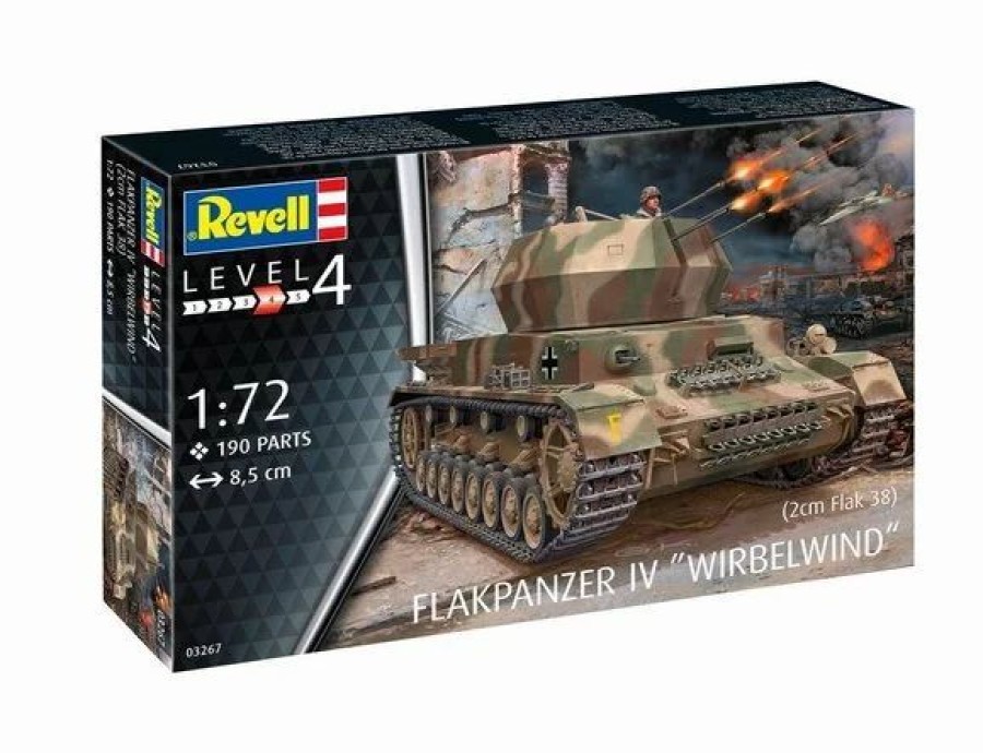 Plastic Military Land Kits * | Revell 1/72 Aa Tank Iv "Wirbelwind" (2Cm Flak 38) 03267 Plastic Model Kit