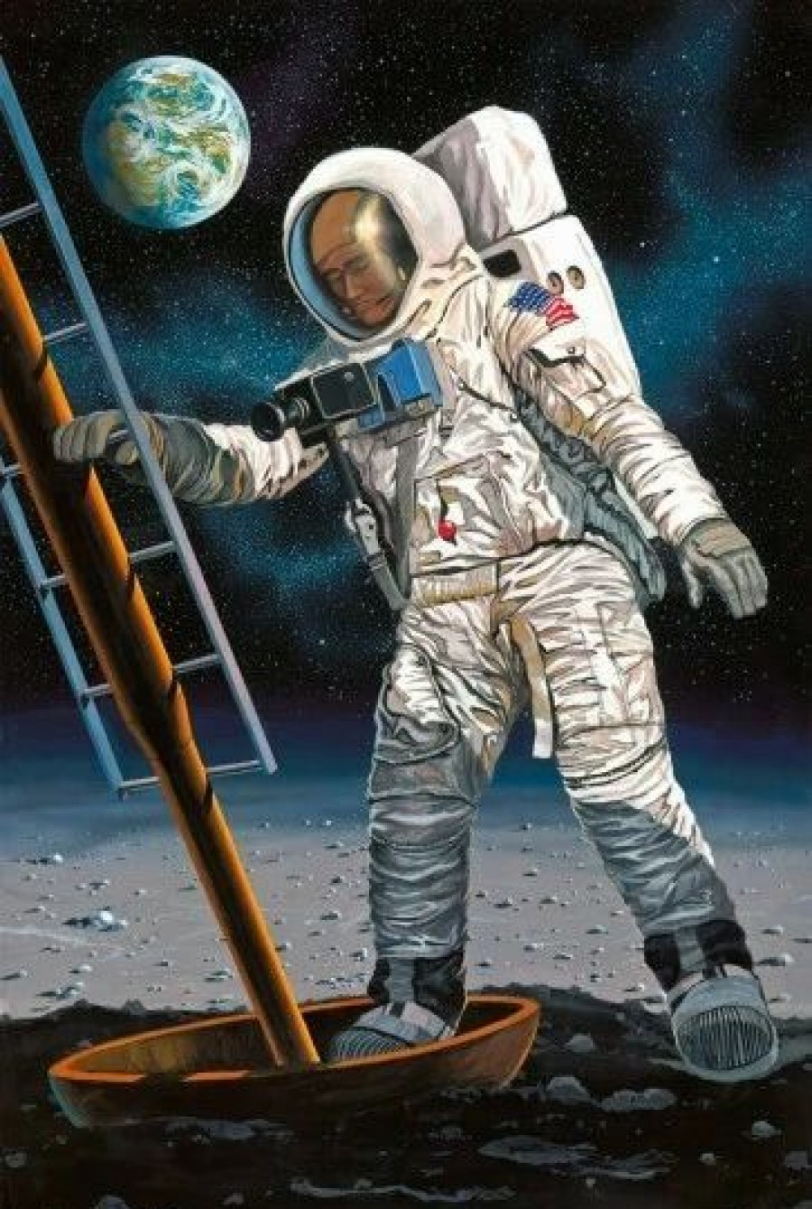 Space, Sci Fi, & Anime Plastic Models * | Revell 1/8 Astronaut On The Moon 03702 Plastic Model Kit