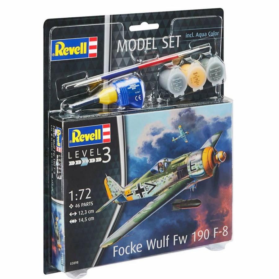 Plastic Aircraft Models * | Revell 1/72 Model Set Focke Wulf Fw 190 F-8 Torpedojager 63898 Plastic Model Kit