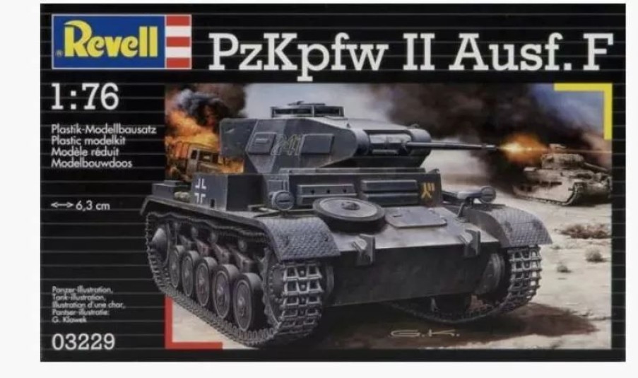 Plastic Military Land Kits * | Revell 1/76 Panzer Ii Ausf. F 03229 Plastic Model Kit