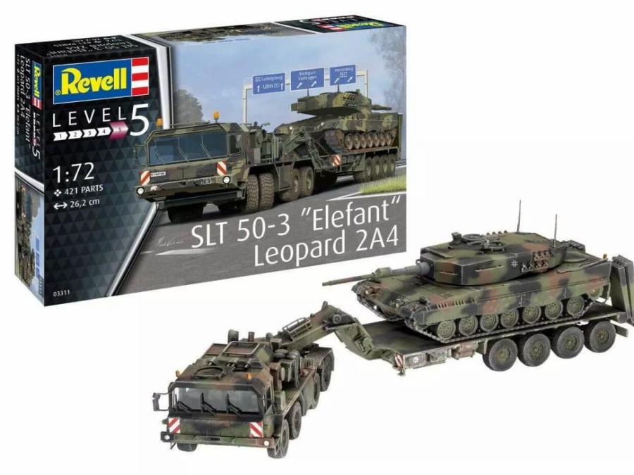 Plastic Military Land Kits * | Revell 1/72 Slt 50-3 "Elefant" & Leopard 2A4 03311 Plastic Model Kit