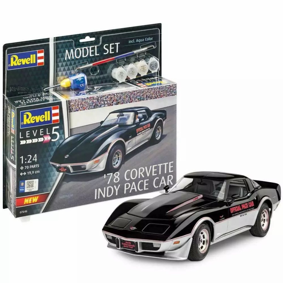 Plastic Civilian Vehicles * | Revell 1/24 '78 Corvette Indy Pace Car Plastic Model Kit