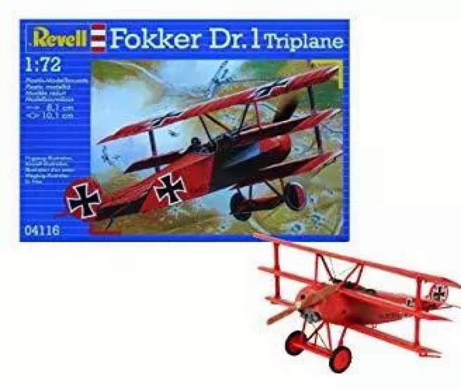 Plastic Aircraft Models * | Revell 1/72 Fokker Dr.1 Triplane 04116 Plastic Model Kit