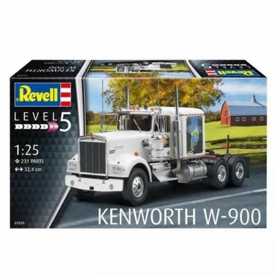 Plastic Civilian Vehicles * | Revell 1/25 Kenworth W-900 07659 Plastic Model Kit