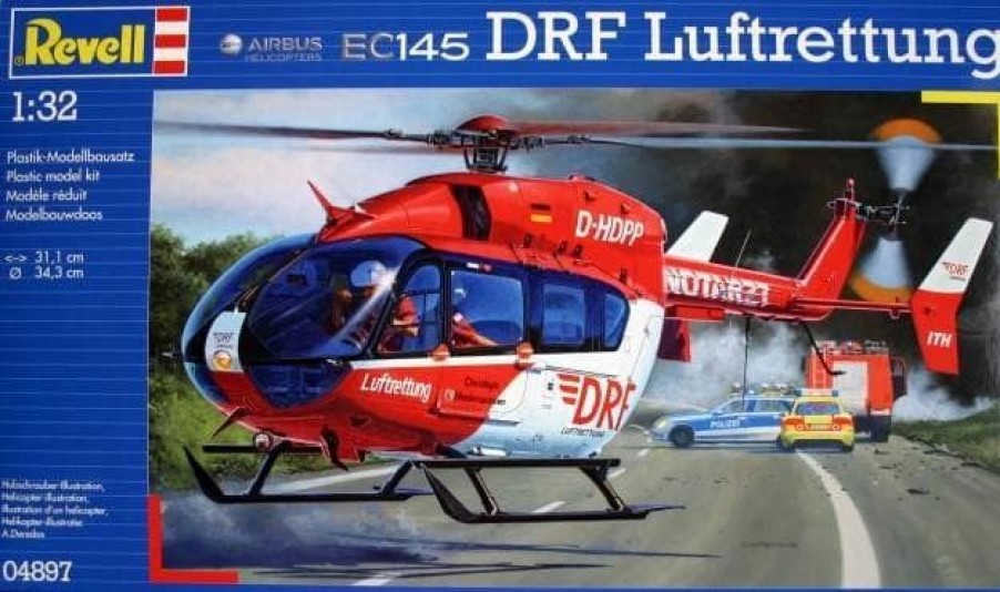 Plastic Aircraft Models * | Revell 1/32 Eurocopter Ec145 Drf 04897 Plastic Model Kit