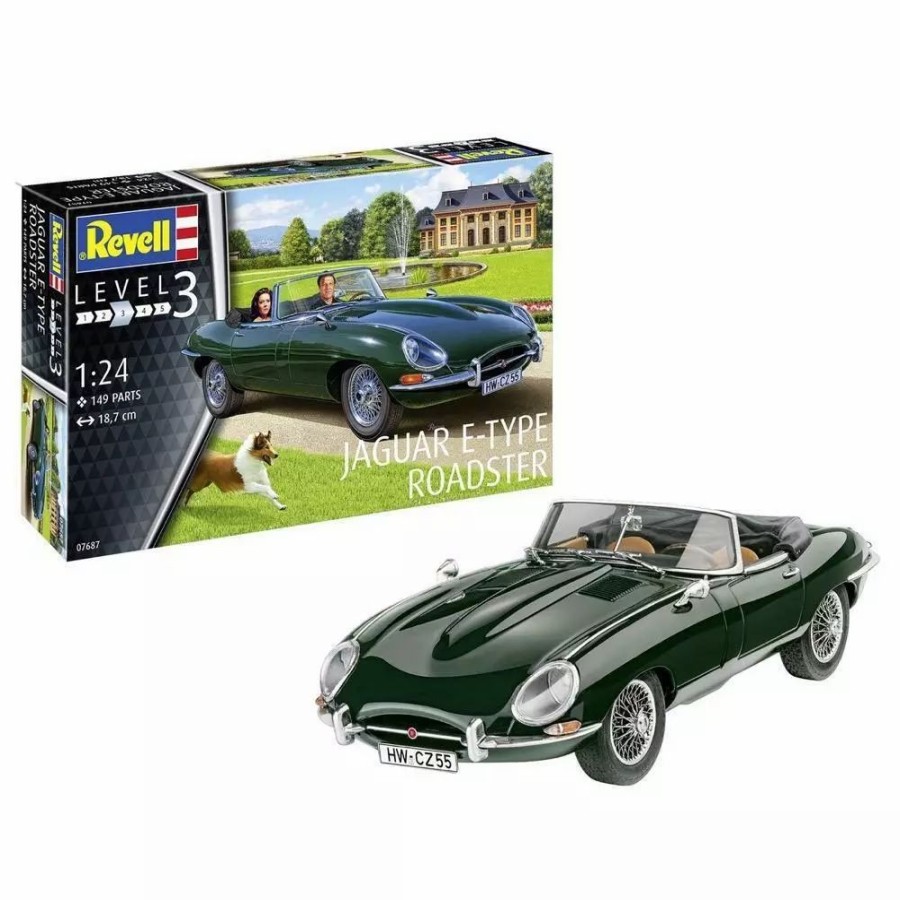 Plastic Civilian Vehicles * | Revell 1/24 Jaguar E-Type Roadster 07687 Plastic Model Kit