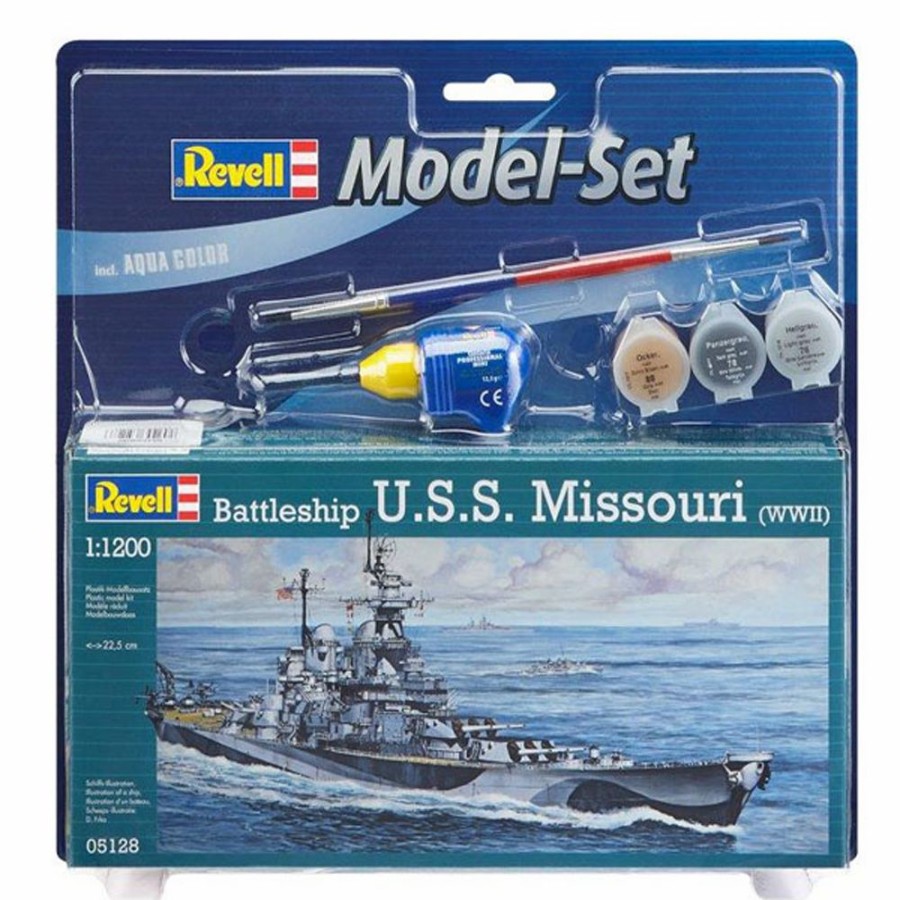 Plastic Ship Models * | Revell 1/1200 Uss Missouri (Wwii) Plastic Model Kit 65128