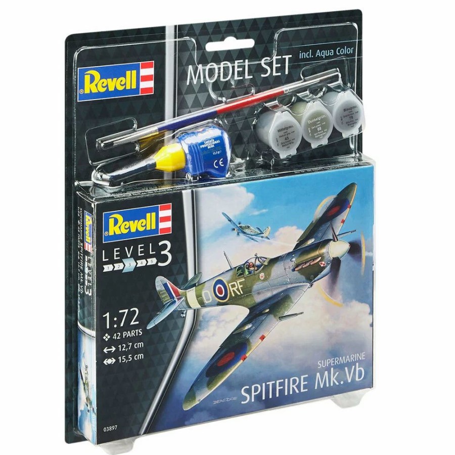 Plastic Aircraft Models * | Revell 1/72 Model Set Spitfire Mk. Vb 63897 Plastic Model Kit