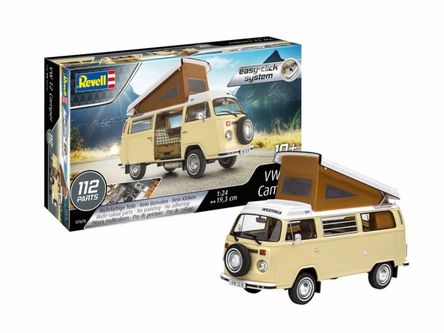 Plastic Civilian Vehicles * | Revell 1/24 Vw T2 Camper (Easy-Click) Model Set 67676 Plastic Model Kit