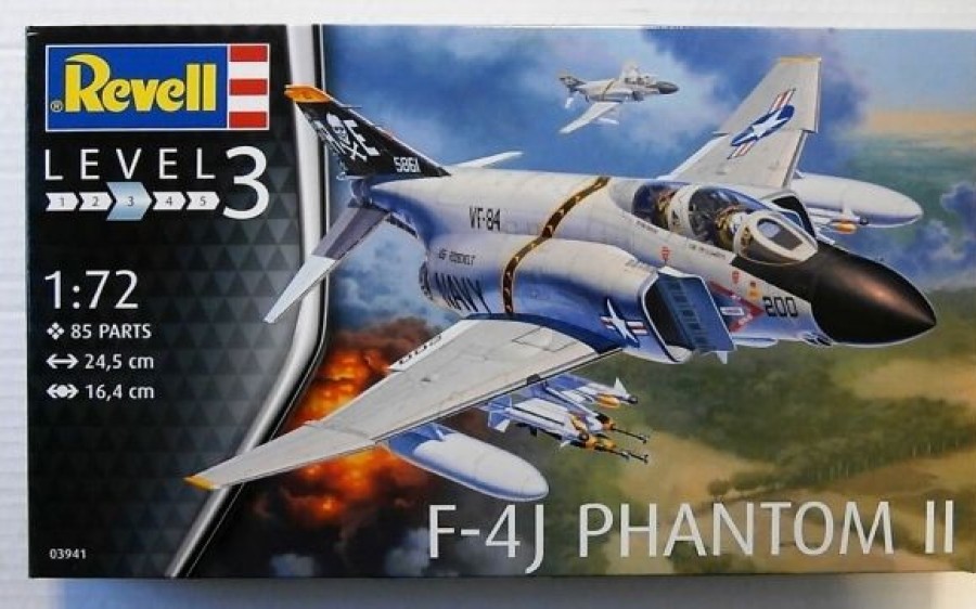 Plastic Aircraft Models * | Revell 1/72 F-4J Phantom Us Navy 03941 Plastic Model Kit