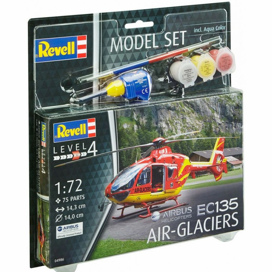 Plastic Aircraft Models * | Revell 1/72 Model Set Ec135 Air-Glaciers 64986 Plastic Model Kit