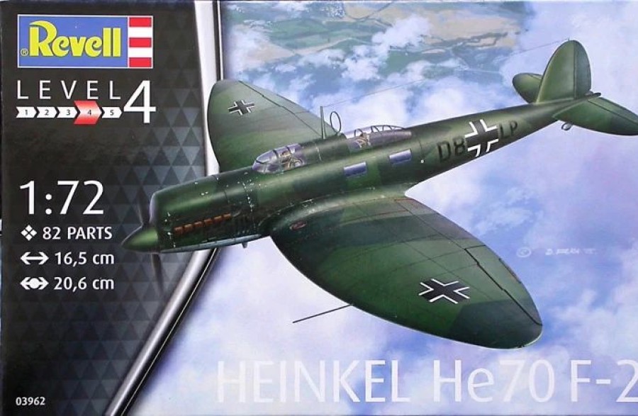 Plastic Aircraft Models * | Revell 1/72 Heinkel He70 F-2 03962 Plastic Model Kit