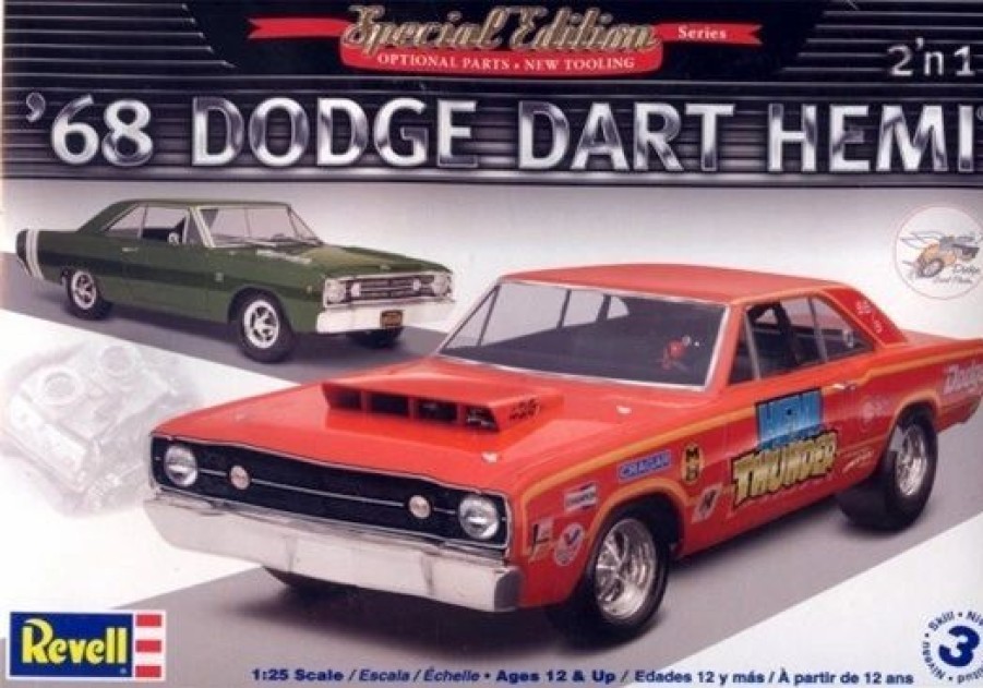 Plastic Civilian Vehicles * | Revell 1/25 '68 Dodge Hemi Dart 2 'N 1 14217 Plastic Model Kit