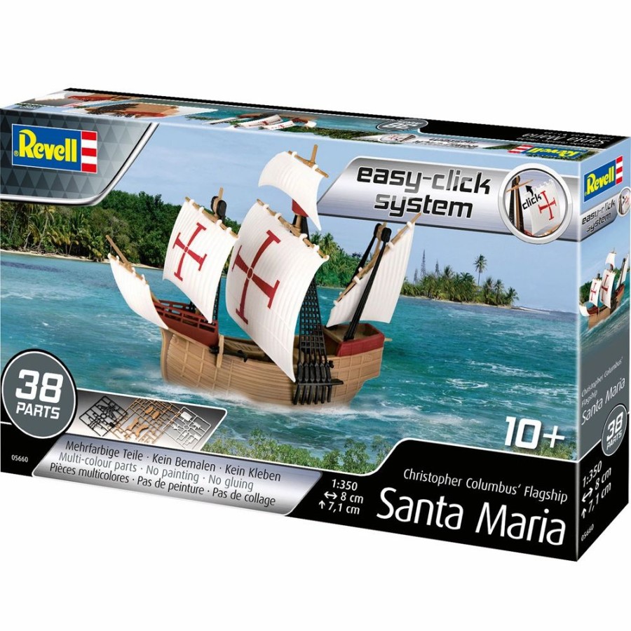 Plastic Ship Models * | Revell 1/350 Model Set Santa Maria 65660 Plastic Model Kit