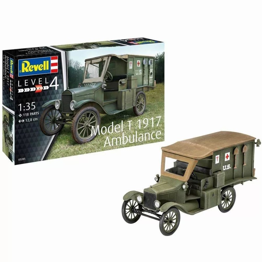 Plastic Military Land Kits * | Revell 1/35 Model T 1917 Ambulance 03285 Plastic Model Kit