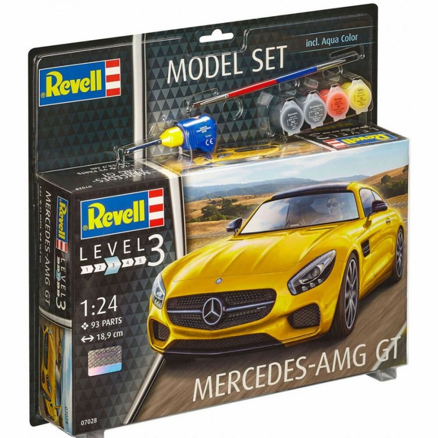 Plastic Civilian Vehicles * | Revell 1/24 Model Set Mercedes Amg Gt Model Set 67028 Plastic Model Kit