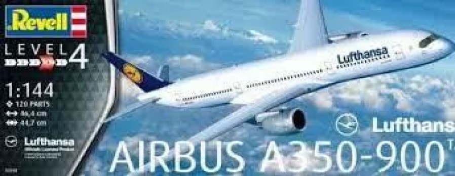 Plastic Aircraft Models * | Revell 1/144 Airbus A350-900 Lufthansa New Livery 03881 Plastic Model Kit