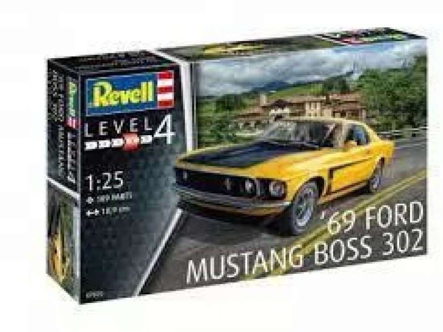 Plastic Civilian Vehicles * | Revell 1/25 1969 Boss 302 Mustang 07025 Plastic Model Kit