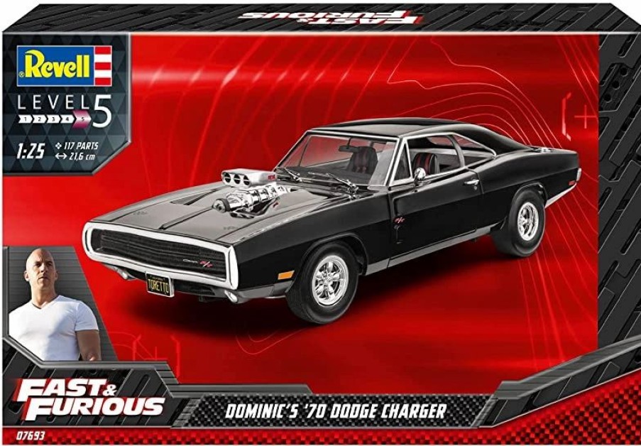 Plastic Civilian Vehicles * | Revell 1/25 Fast & Furious Dominic'S 1970 Dodge Charger 07693 Plastic Model Kit