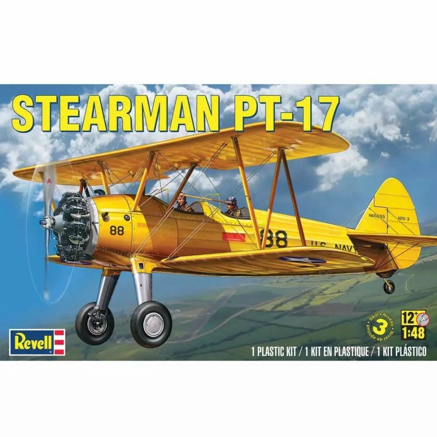 Plastic Aircraft Models * | Revell 1/48 Stearman Pt-17 15264 Plastic Model Kit