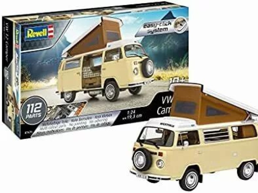 Plastic Civilian Vehicles * | Revell 1/24 Vw T2 Camper (Easy Click) 07676 Plastic Model Kit