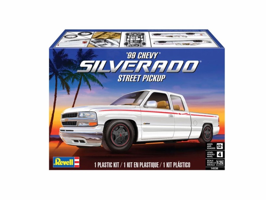 Plastic Civilian Vehicles * | Revell 1/25 1999 Chevy Silverado Custom Pickup Plastic Model Kit