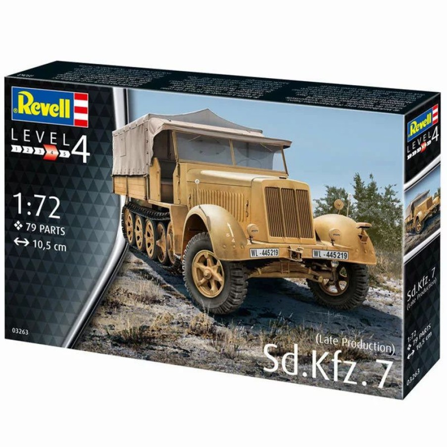 Plastic Military Land Kits * | Revell 1/72 Sd. Kfz. 7 (Late Production) 03263 Plastic Model Kit