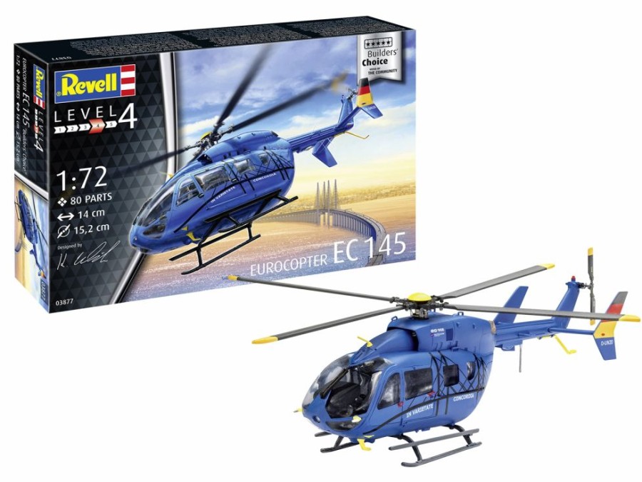 Plastic Aircraft Models * | Revell 1/72 Eurocopter Ec 145 "Builders Choice" 03877 Plastic Model Kit