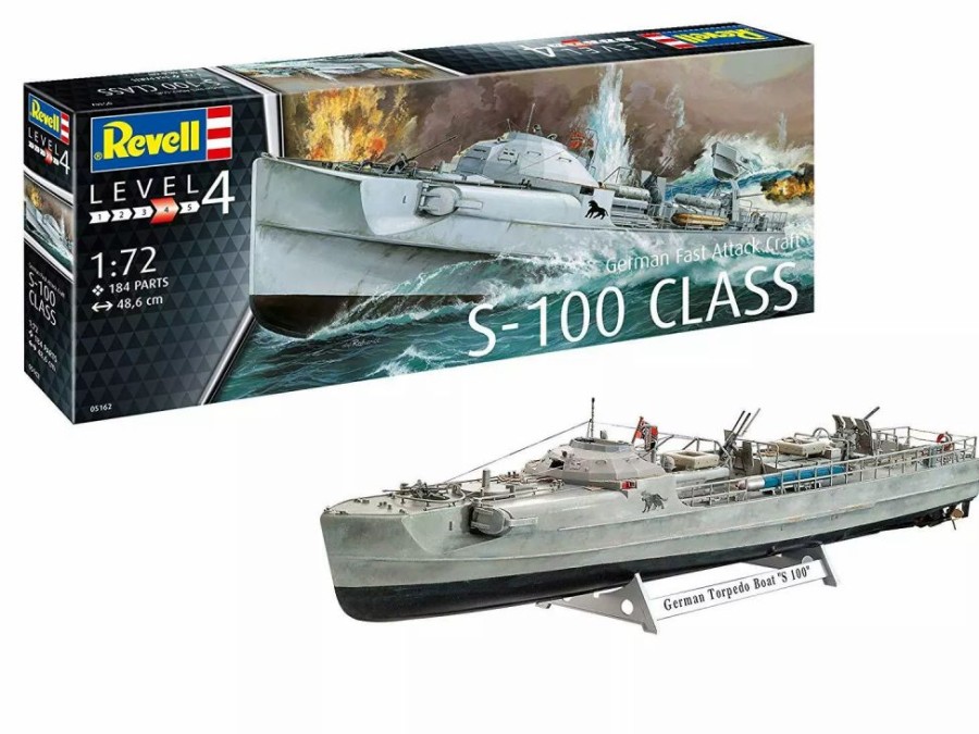 Plastic Ship Models * | Revell 1/72 German Fast Attack Craft S-100 05162 Plastic Model Kit