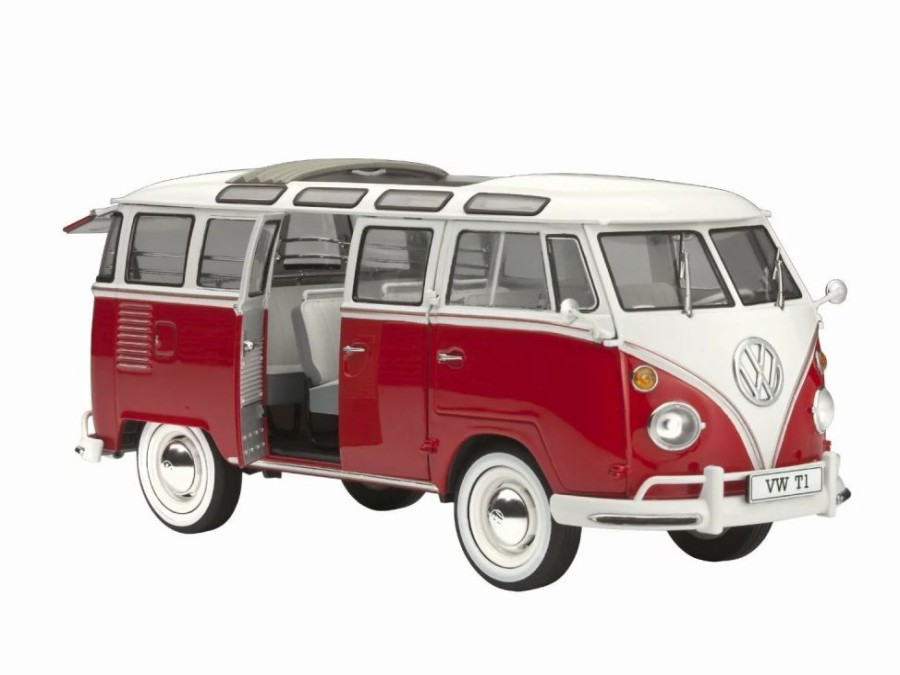 Plastic Civilian Vehicles * | Revell 1/24 Model Set Vw T1 Samba Bus 67399 Plastic Model Kit