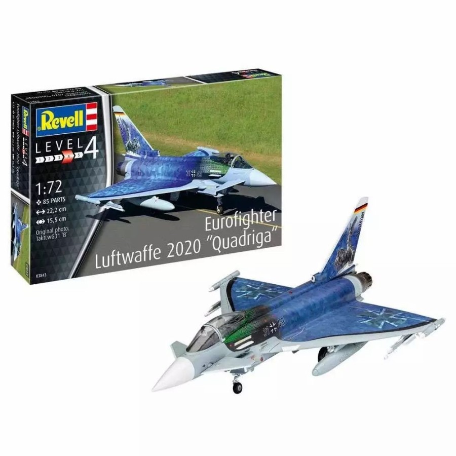 Plastic Aircraft Models * | Revell 1/72 Eurofighter "Luftwaffe 2020 Quadriga" Model Set 63843 Plastic Model Kit