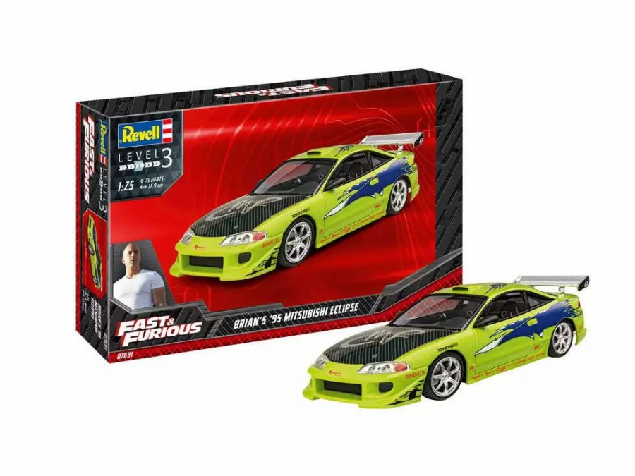 Plastic Civilian Vehicles * | Revell 1/25 Fast & Furious Brian'S 1995 Mitsubishi Eclipse Model Set 67691 Plastic Model Kit