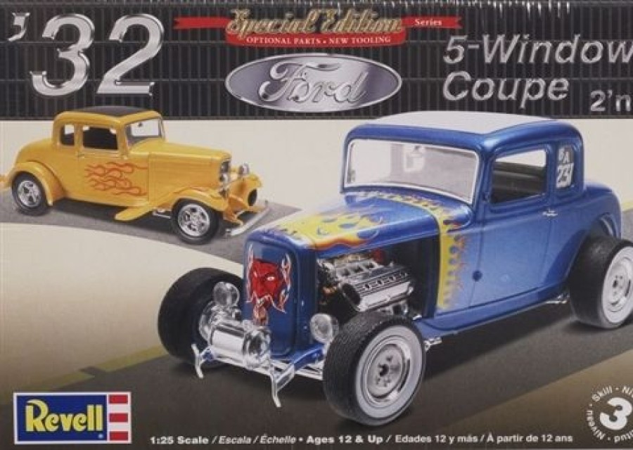 Plastic Civilian Vehicles * | Revell 1/25 '32 Ford 5 Window Coupe 14228 Plastic Model Kit