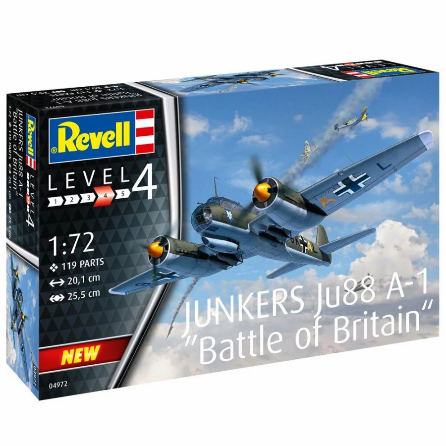 Plastic Aircraft Models * | Revell 1/72 Junkers Ju88 A-1 Battle Of Britain