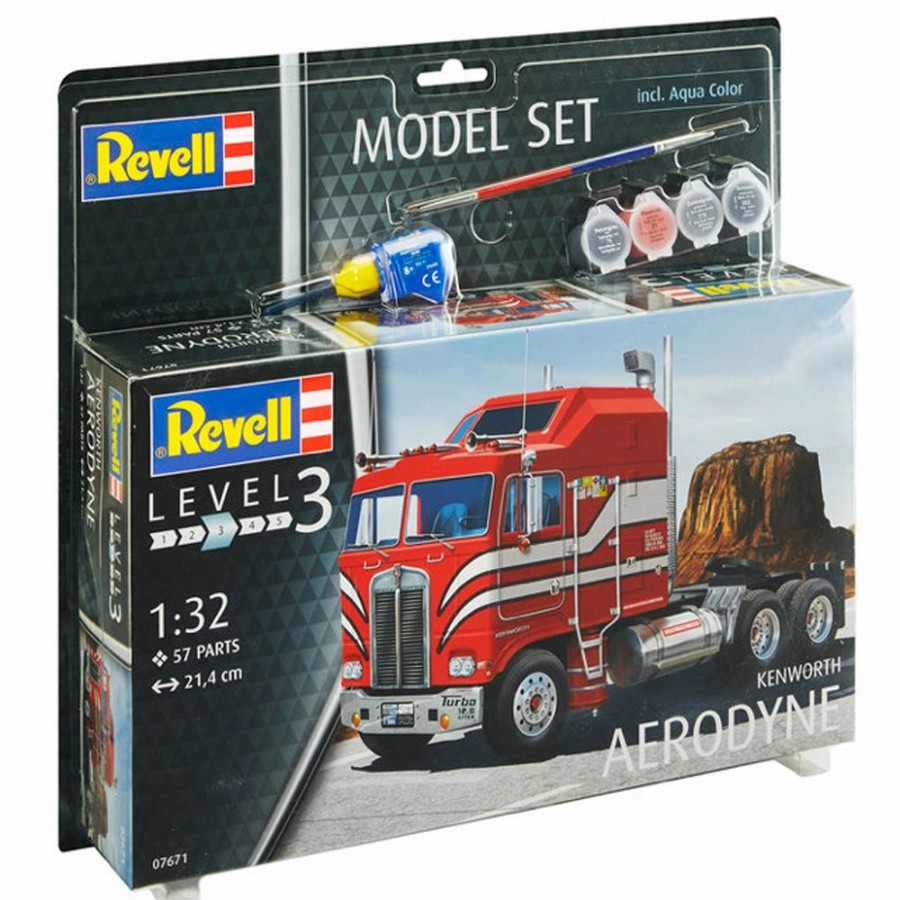 Plastic Civilian Vehicles * | Revell 1/32 Model Set Kenworth Aerodyne Model Set 67671 Plastic Model Kit