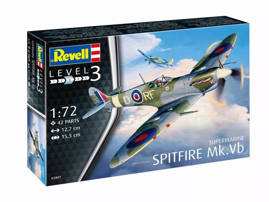 Plastic Aircraft Models * | Revell 1/72 Supermarine Spitfire Mk.V B 03897 Plastic Model Kit