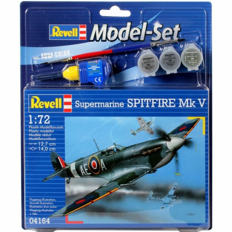 Plastic Aircraft Models * | Revell 1/72 Model Set Spitfire Mk V 64164 Plastic Model Kit