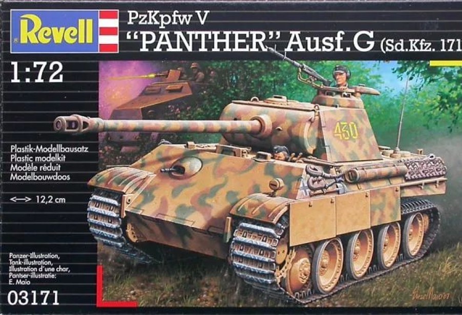 Plastic Military Land Kits * | Revell 1/72 Kpfw V Panther 03171 Plastic Model Kit