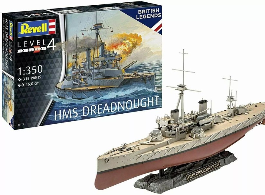 Plastic Ship Models * | Revell 1/350 Hms Dreadnought