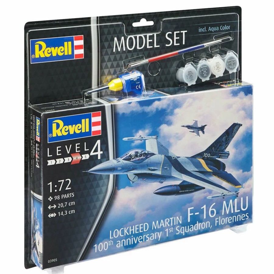 Plastic Aircraft Models * | Revell 1/72 Model Set F-16 Mlu (Belgium) 70Th Anniversary 63905 Plastic Model Kit