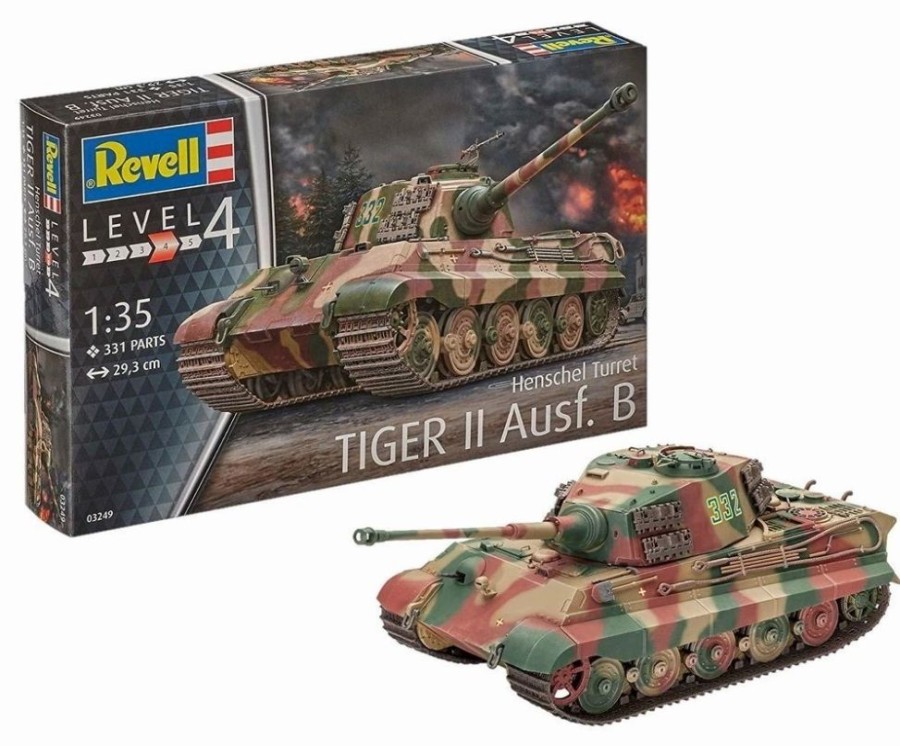 Plastic Military Land Kits * | Revell 1/35 Tiger Ii Ausf. B (Henschel Turret) 03249 Plastic Model Kit