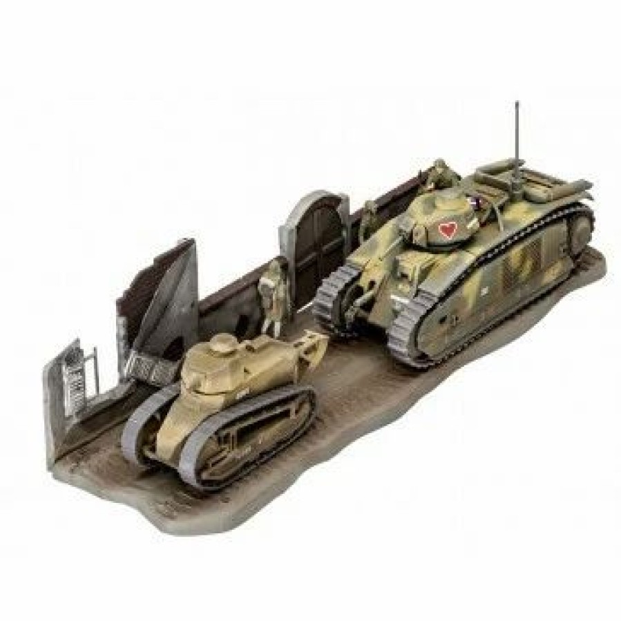 Plastic Military Land Kits * | Revell 1/76 Char B.1 Bis & Renault Ft.17 03278 Plastic Model Kit