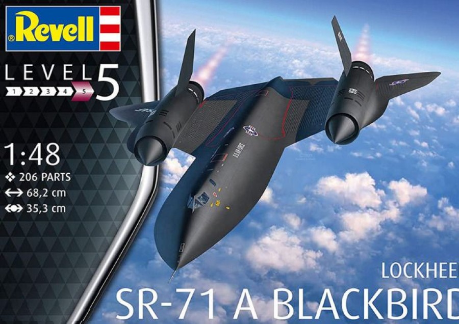 Plastic Aircraft Models * | Revell 1/48 Lockheed Sr-71 Blackbird 04967 Plastic Model Kit